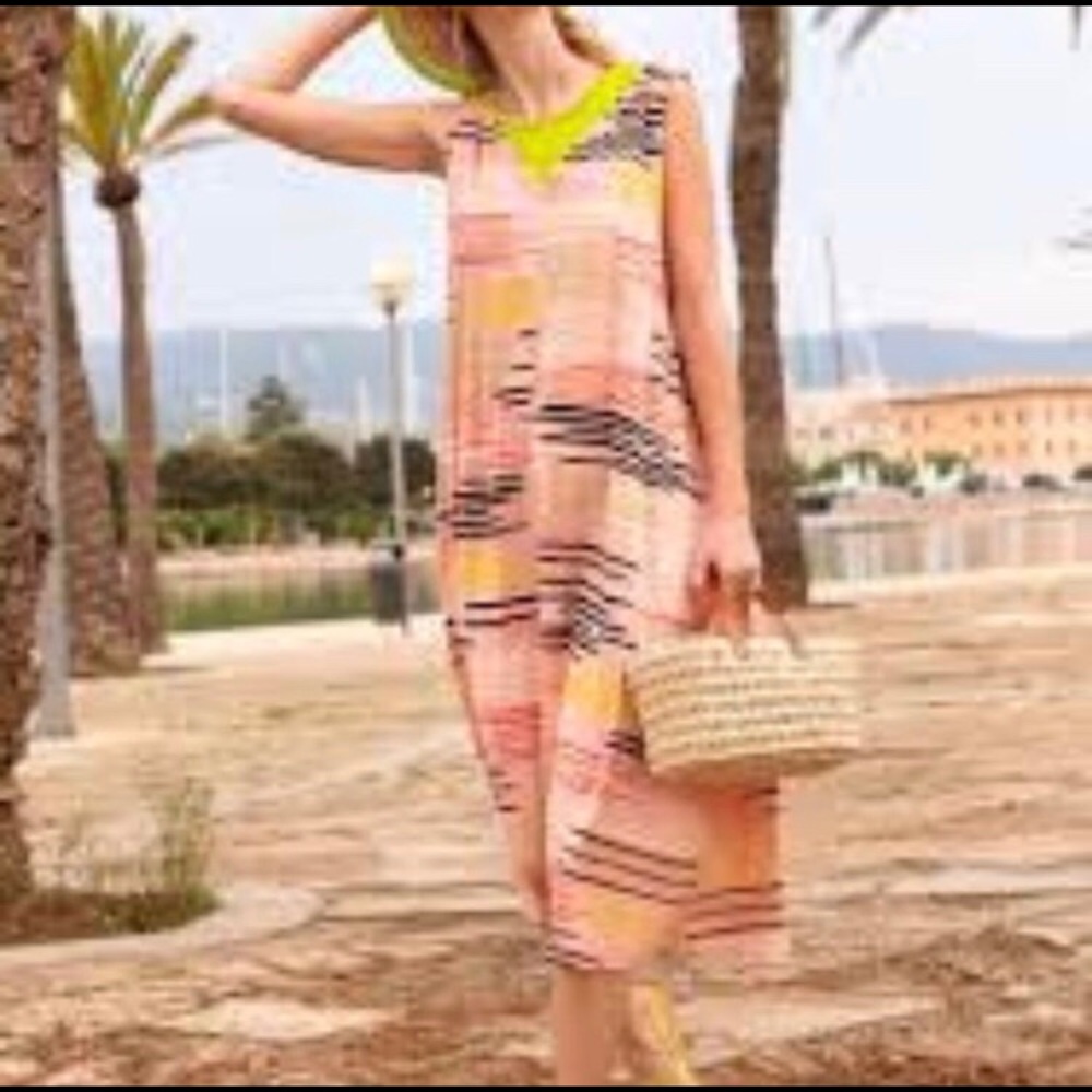 Gudrun Sjoden Scandi Girl Swedish Summer Modern Abstract Knit Dress S